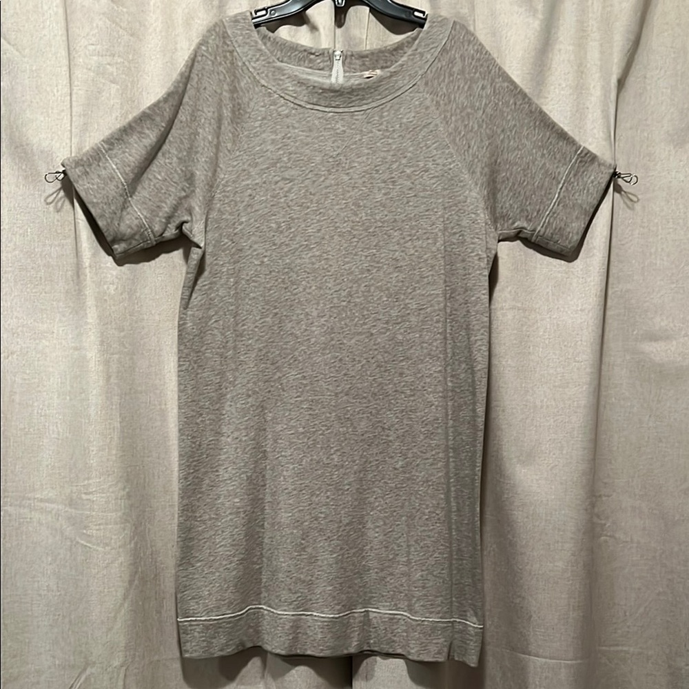 J. Crew Heather Gray Short Sleeve Sweatshirt Dress Size Medium